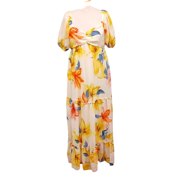 Kate Lily Floral Pull On Tiered Empire Waist Maxi Dress NEW- Sz. 8 - Picture 1 of 9